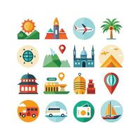 Travel Icon Set Collection for Documents, Websites and Mobile Applications vector