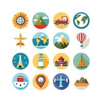 Travel Icon Set Collection for Documents, Websites and Mobile Applications vector