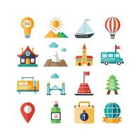 Travel Icon Set Collection for Documents, Websites and Mobile Applications vector