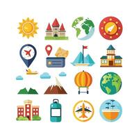 Travel Icon Set Collection for Documents, Websites and Mobile Applications vector