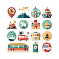 Travel Icon Set Collection for Documents, Websites and Mobile Applications vector