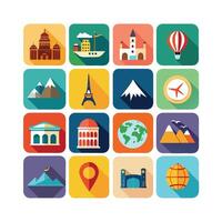 Travel Icon Set Collection for Documents, Websites and Mobile Applications vector
