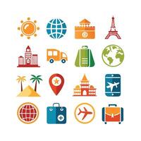 Travel Icon Set Collection for Documents, Websites and Mobile Applications vector