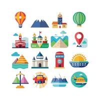 Travel Icon Set Collection for Documents, Websites and Mobile Applications vector