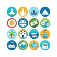 Travel Icon Set Collection for Documents, Websites and Mobile Applications vector