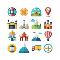 Travel Icon Set Collection for Documents, Websites and Mobile Applications vector