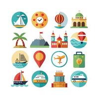 Travel Icon Set Collection for Documents, Websites and Mobile Applications vector
