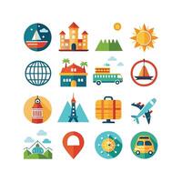 Travel Icon Set Collection for Documents, Websites and Mobile Applications vector