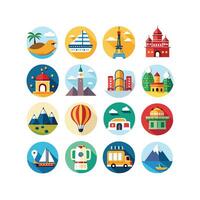 Travel Icon Set Collection for Documents, Websites and Mobile Applications vector