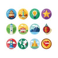 Travel Icon Set Collection for Documents, Websites and Mobile Applications vector