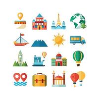 Travel Icon Set Collection for Documents, Websites and Mobile Applications vector