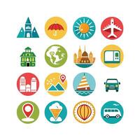 Travel Icon Set Collection for Documents, Websites and Mobile Applications vector