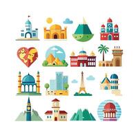 Travel Icon Set Collection for Documents, Websites and Mobile Applications vector