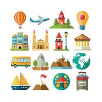 Travel Icon Set Collection for Documents, Websites and Mobile Applications vector