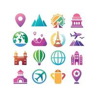Travel Icon Set Collection for Documents, Websites and Mobile Applications vector