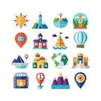 Travel Icon Set Collection for Documents, Websites and Mobile Applications vector