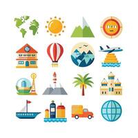 Travel Icon Set Collection for Documents, Websites and Mobile Applications vector