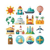 Travel Icon Set Collection for Documents, Websites and Mobile Applications vector
