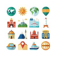 Travel Icon Set Collection for Documents, Websites and Mobile Applications vector