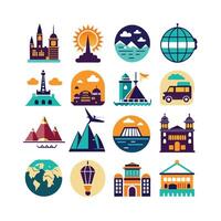 Travel Icon Set Collection for Documents, Websites and Mobile Applications vector