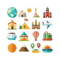 Travel Icon Set Collection for Documents, Websites and Mobile Applications vector