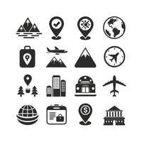 Travel Icon Set Collection for Documents, Websites and Mobile Applications vector