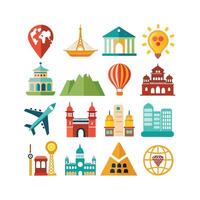 Travel Icon Set Collection for Documents, Websites and Mobile Applications vector