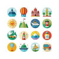 Travel Icon Set Collection for Documents, Websites and Mobile Applications vector