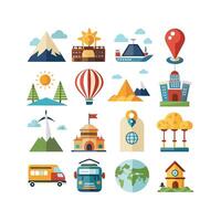 Travel Icon Set Collection for Documents, Websites and Mobile Applications vector