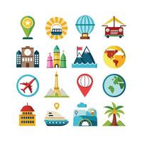 Travel Icon Set Collection for Documents, Websites and Mobile Applications vector