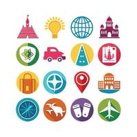 Travel Icon Set Collection for Documents, Websites and Mobile Applications vector