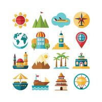 Travel Icon Set Collection for Documents, Websites and Mobile Applications vector
