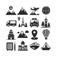 Travel Icon Set Collection for Documents, Websites and Mobile Applications vector