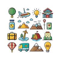 Travel Icon Set Collection for Documents, Websites and Mobile Applications vector