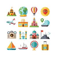 Travel Icon Set Collection for Documents, Websites and Mobile Applications vector