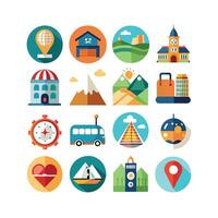 Travel Icon Set Collection for Documents, Websites and Mobile Applications vector