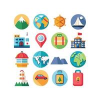 Travel Icon Set Collection for Documents, Websites and Mobile Applications vector