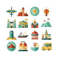 Travel Icon Set Collection for Documents, Websites and Mobile Applications vector