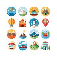 Travel Icon Set Collection for Documents, Websites and Mobile Applications vector