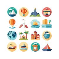 Travel Icon Set Collection for Documents, Websites and Mobile Applications vector