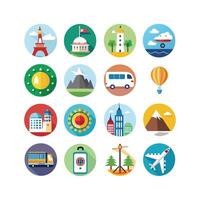 Travel Icon Set Collection for Documents, Websites and Mobile Applications vector