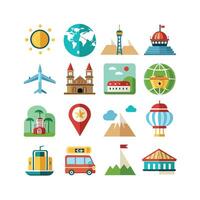 Travel Icon Set Collection for Documents, Websites and Mobile Applications vector