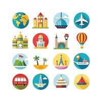 Travel Icon Set Collection for Documents, Websites and Mobile Applications vector
