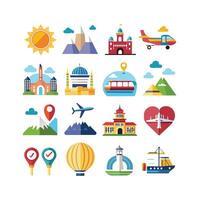 Travel Icon Set Collection for Documents, Websites and Mobile Applications vector