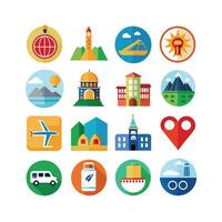 Travel Icon Set Collection for Documents, Websites and Mobile Applications vector