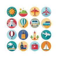 Travel Icon Set Collection for Documents, Websites and Mobile Applications vector