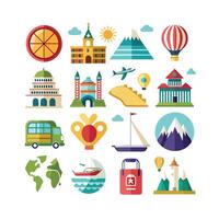 Travel Icon Set Collection for Documents, Websites and Mobile Applications vector