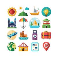 Travel Icon Set Collection for Documents, Websites and Mobile Applications vector
