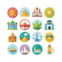 Travel Icon Set Collection for Documents, Websites and Mobile Applications vector