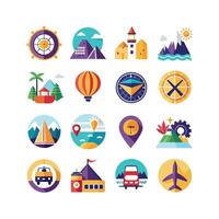 Travel Icon Set Collection for Documents, Websites and Mobile Applications vector
